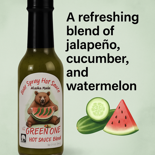 The GREEN ONE Hot Sauce Blend- Jalapeno, Cucumber, Watermelon